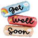 Cheerful Get Well Soon Bandages SuperShape Mylar Balloon, 34" | 1ct - Zurchers