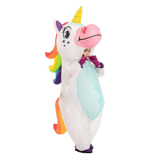Halloween Inflatable White Unicorn Costume Child Med | 1 ct - Zurchers