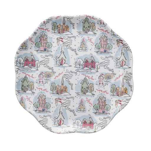 Christmas Bamboo Melamine Scalloped Plate 11in | 1 ct - Zurchers