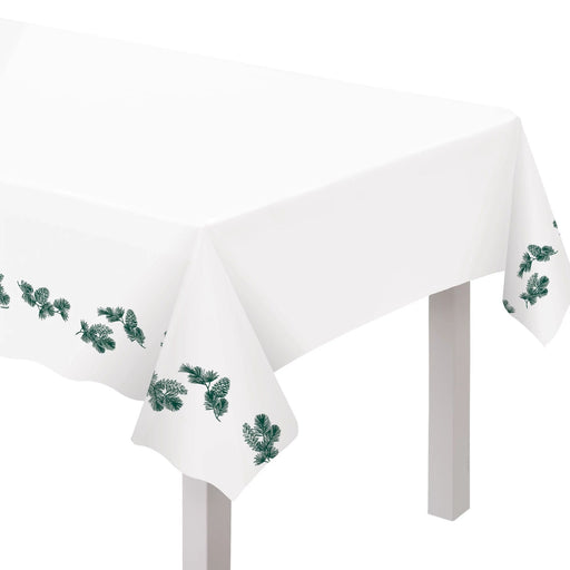 Christmas Calm And Bright Plastic Tablecover 54"x102" | 1ct - Zurchers