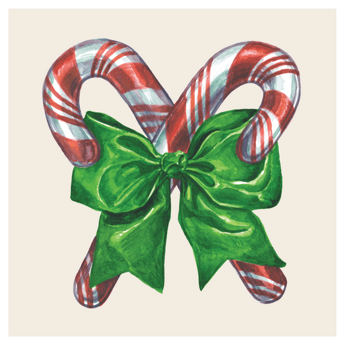 Christmas Candy Cane Beverage Napkins | 20ct - Zurchers