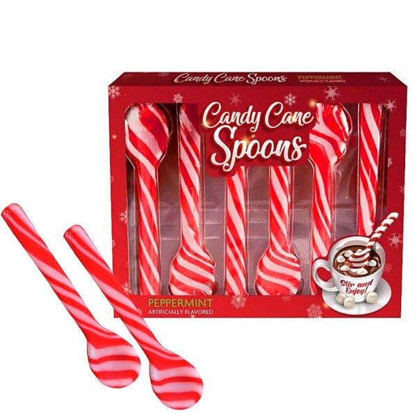 Christmas Candy Cane Peppermint Spoons 6" | 6 ct - Zurchers