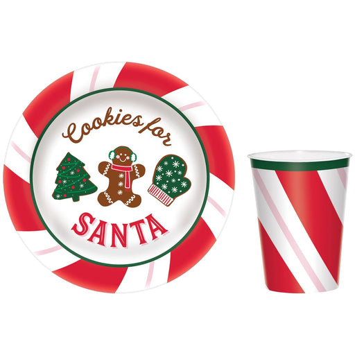 Christmas Cookies & Milk Melamine Plate & Cup Set | 2pc - Zurchers