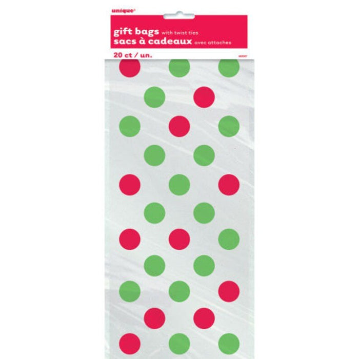 Christmas Dots Cello Gift 5" x 11" | 20 ct - Zurchers