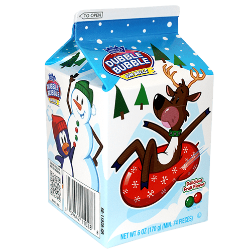 Christmas Dubble Bubble Gumball Carton 6 oz. | 1 ct - Zurchers