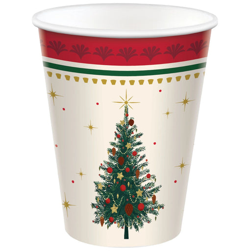 Christmas Elegant Evergreen Paper Cups 9 oz | 20 ct - Zurchers
