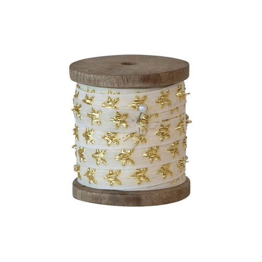 Christmas Fabric Ribbon W/Stars 10yrd | 1 ct - Zurchers