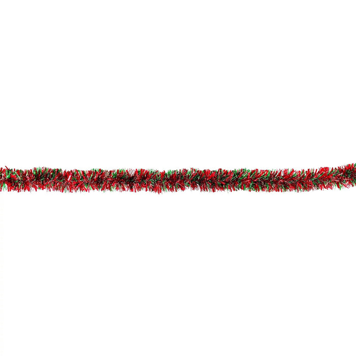 Christmas Giant Tinsel Garland Red/Green 9' | 1ct - Zurchers