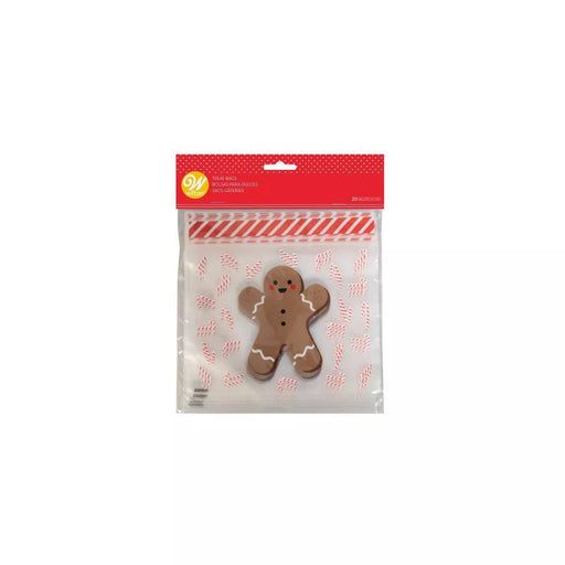 Christmas Ginger Boy Resealable Favor Bags 7" x 6.5" | 20 ct - Zurchers