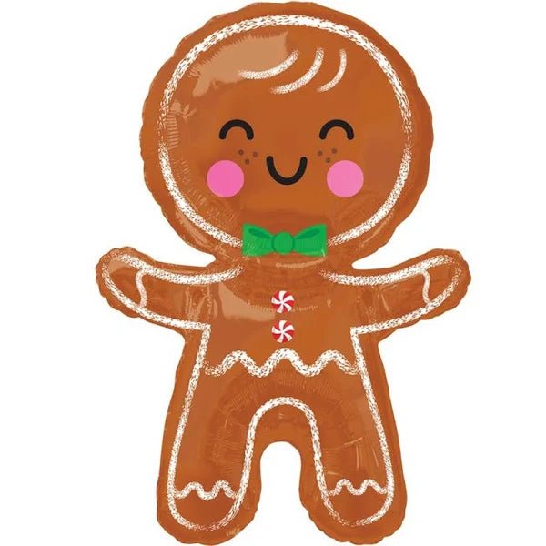 Christmas Gingerbread Man SuperShape Mylar Balloon 31" | 1 ct - Zurchers