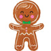 Christmas Gingerbread Man SuperShape Mylar Balloon 31" | 1 ct - Zurchers