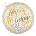 Christmas Glistening Happy Holidays Mylar Balloon 18" | 1 ct - Zurchers