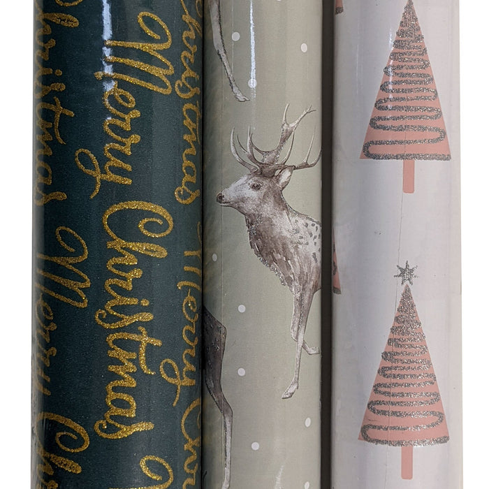 Christmas Glitter Accent Gift Wrap 80 sq. ft. | 1ct - Zurchers