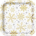 Christmas Gold/Silver Snowflake Square plates 9in | 8ct - Zurchers