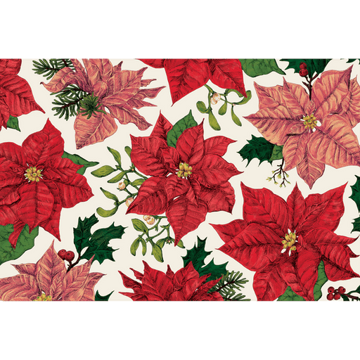 Christmas Hester & Cook Festive Poinsettias Placemat | 24ct - Zurchers