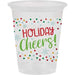Christmas Holiday Cheers Clear Plastic Cup 16oz | 8ct - Zurchers