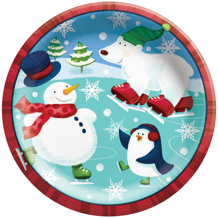 Christmas Holiday Fun Paper Plates 7in | 8ct - Zurchers