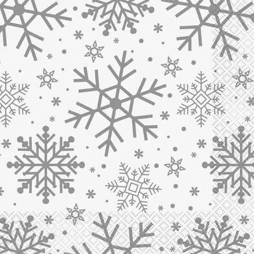 Christmas Holiday Snowflake Lunch Napkin | 16 ct - Zurchers