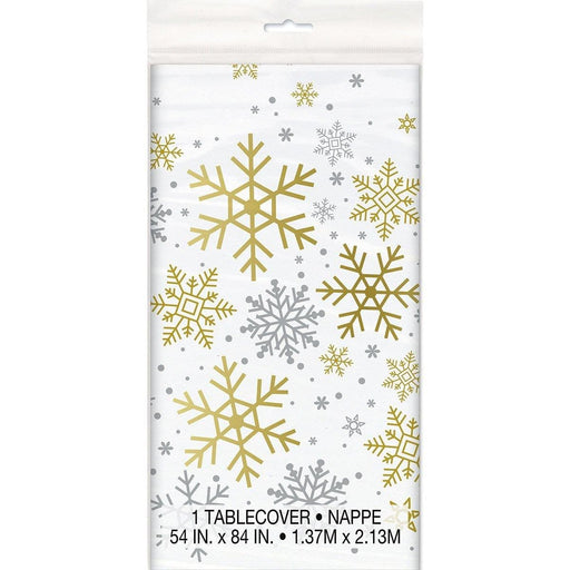 Christmas Holiday Snowflakes Tablecover 54" X 84" - Zurchers