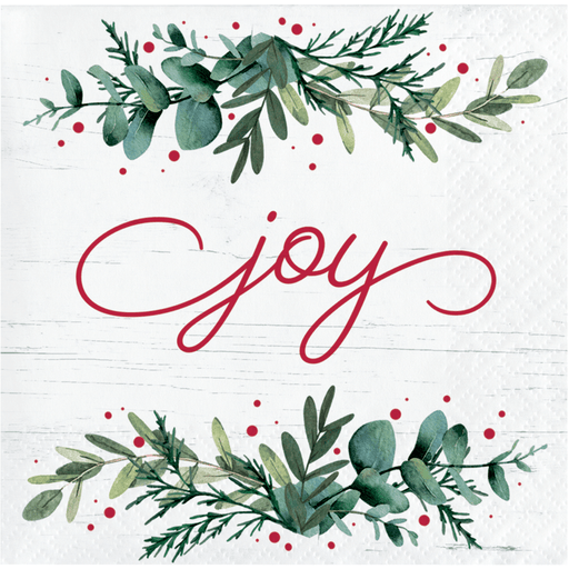 Christmas Joyful Greetings Beverage Napkins | 16ct - Zurchers