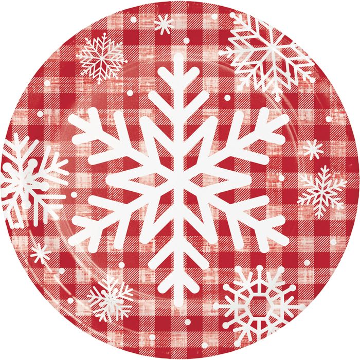 Christmas Let It Snow Paper Plates 9" | 8ct - Zurchers