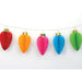 Christmas Lights Multicolor Paper Honeycomb Ornament Garland 8' | 1 ct - Zurchers