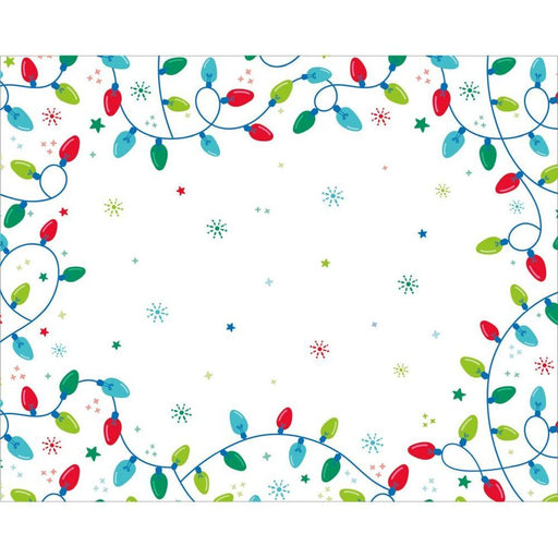 Christmas Lights Paper Placemats 12" x 15" | 12ct - Zurchers