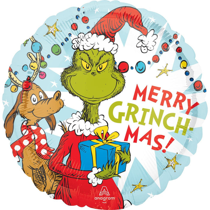 Christmas Merry Grinchmas Round Mylar Balloon 18" | 1 ct - Zurchers