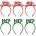 Christmas Metallic Red & Green Friendsmas Plastic Headbands | 6 ct - Zurchers
