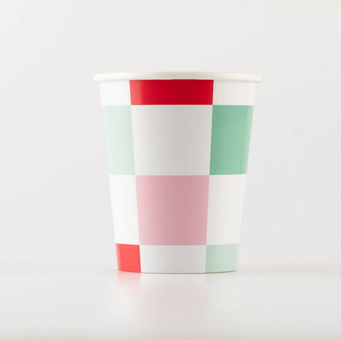 Christmas Multi Check Cups 9 oz. | 8 ct - Zurchers