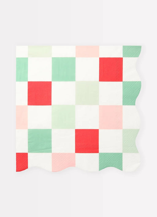 Christmas Multi Check Lunch Napkins | 16 ct - Zurchers
