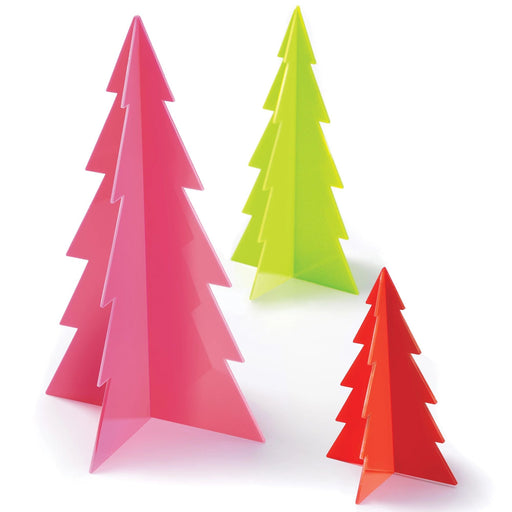 Christmas Multicolor Acrylic Tree Centerpieces | 3 ct - Zurchers