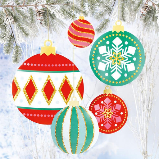 Christmas Ornaments Corrugated Plastic Yard Sign Set, 5pc | 1 ct. - Zurchers