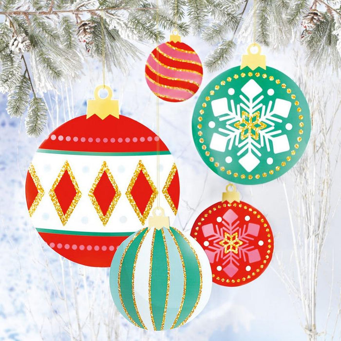 Christmas Ornaments Corrugated Plastic Yard Sign Set, 5pc | 1 ct. - Zurchers