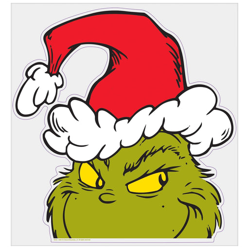 Christmas Peeping Grinch Window Cling 14" x 12" | 1ct - Zurchers