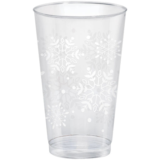 Christmas Plastic Snowflake Printed Tumblers 16 oz. | 26ct - Zurchers
