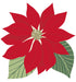 Christmas Poinsettia Shaped Placemats 12.75"x13" | 8ct - Zurchers