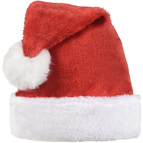 Christmas Red Plush Santa Hat Adult | 1 ct - Zurchers