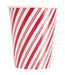 Christmas Red Striped Paper Cups 9oz | 8ct - Zurchers