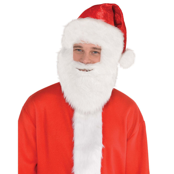 Christmas Santa Hat W/Beard | 1ct - Zurchers