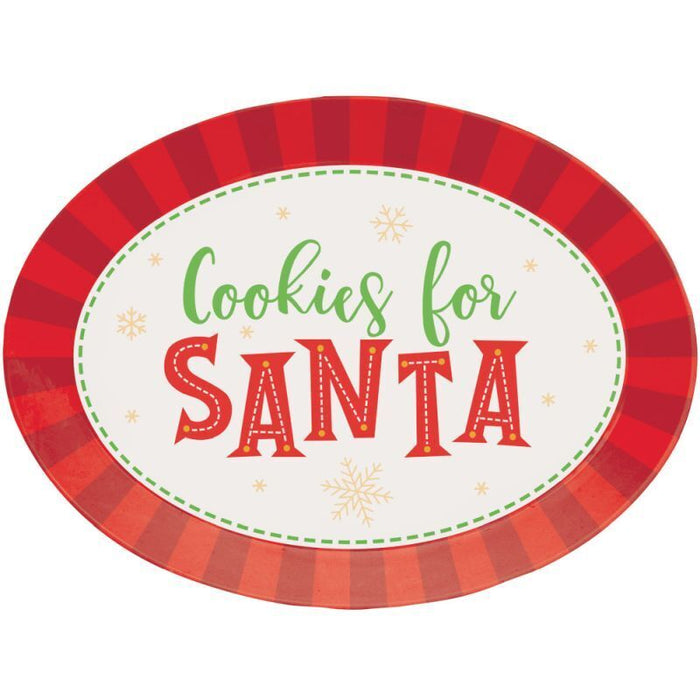 Christmas Serving Tray Cookies For Santa 13.25" x 10" | 1ct - Zurchers