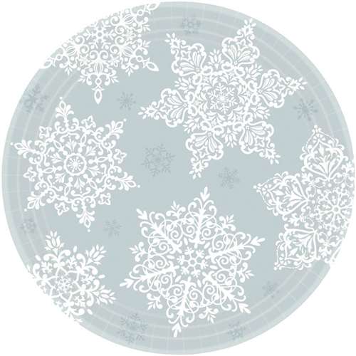 Christmas Shining Season Snowflake Dessert Plates 7in | 8ct - Zurchers