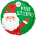 Christmas Smiley Santa Mylar Balloon 18" | 1ct - Zurchers