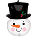 Christmas Smiley Snowman SuperShape Mylar Balloon 23′′ | 1ct - Zurchers