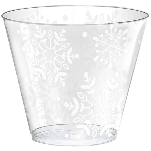 Christmas Snowflake Plastic Tumblers 9oz | 40ct - Zurchers