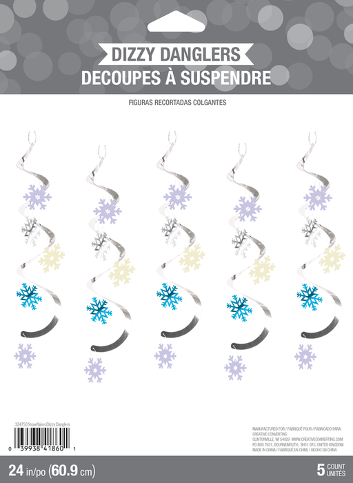 Christmas Snowflakes Dizzy Danglers | 5ct - Zurchers