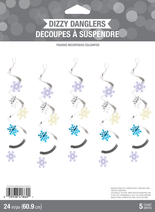 Christmas Snowflakes Dizzy Danglers | 5ct - Zurchers