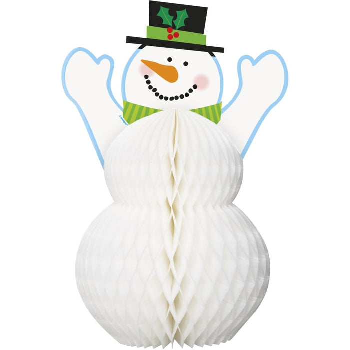 Christmas Snowman Honeycomb Centerpiece 12" | 1 ct - Zurchers