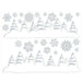 Christmas Snowy Glitter Vinyl Window Decorations | 1ct - Zurchers