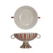 Christmas Stoneware Footed Bowl w/ Handles & Stripes | 1 ct - Zurchers